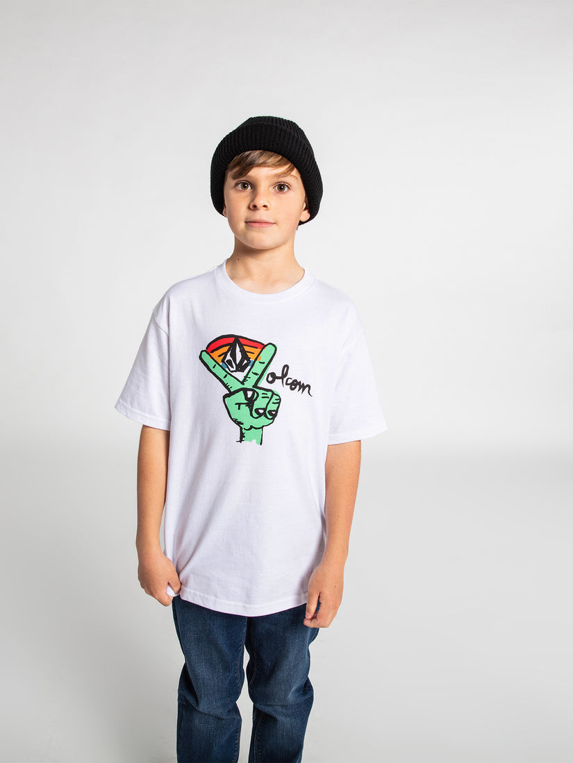 Big Boys Peacer Short Sleeve Tee - White