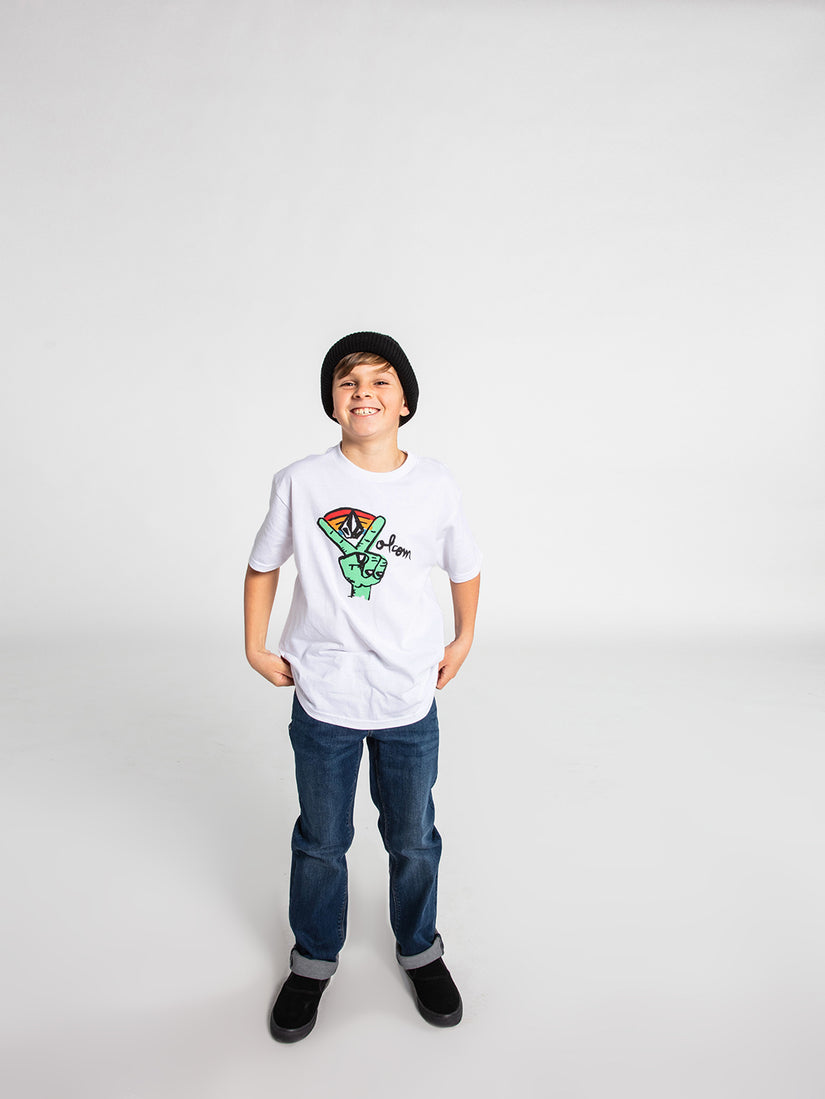 Big Boys Peacer Short Sleeve Tee - White