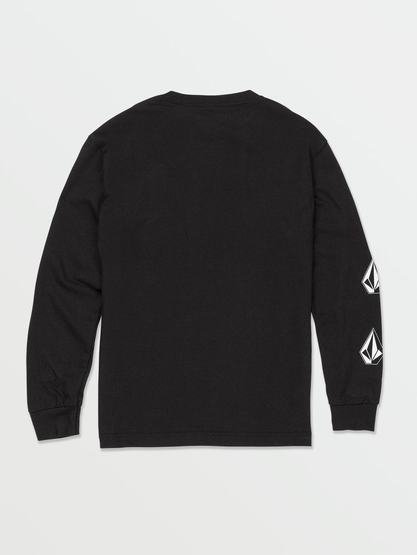 Big Boys Iconic Stone Long Sleeve Tee - Black (C3612309_BLK) [B]