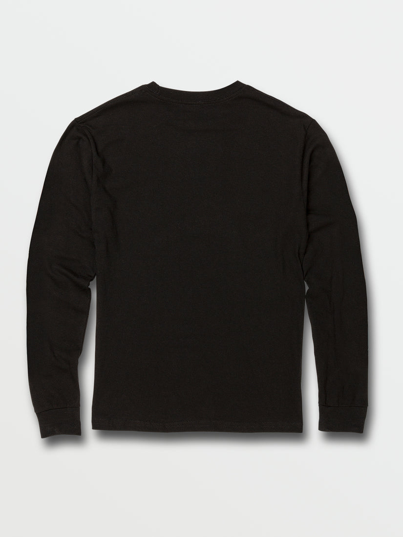 Big Boys Iconic Stone Long Sleeve Tee - Black (C3632100_BLK) [B]