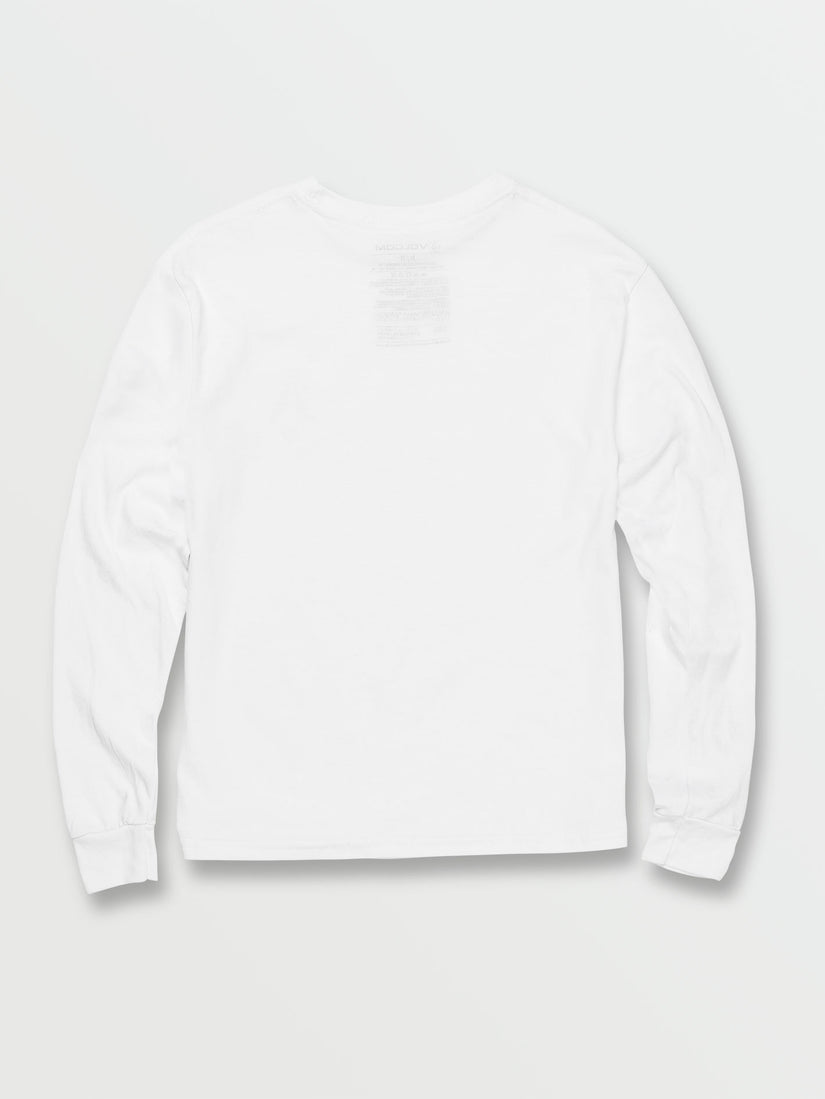 Big Boys Iconic Stone Long Sleeve Tee - White