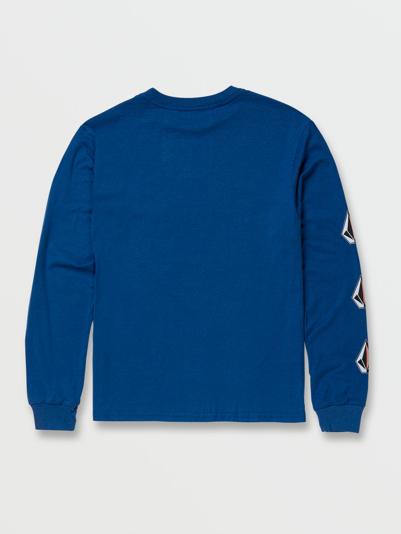 Big Boys Iconic Stone Long Sleeve Tee - Royal (C3632200_ROY) [B]