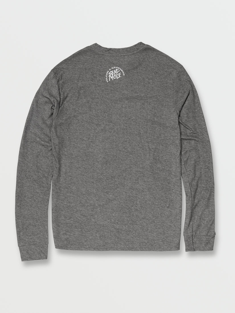 Big Boys Send Mode Tech Long Sleeve Tee - Charcoal Heather (C3632231_CHH) [B]