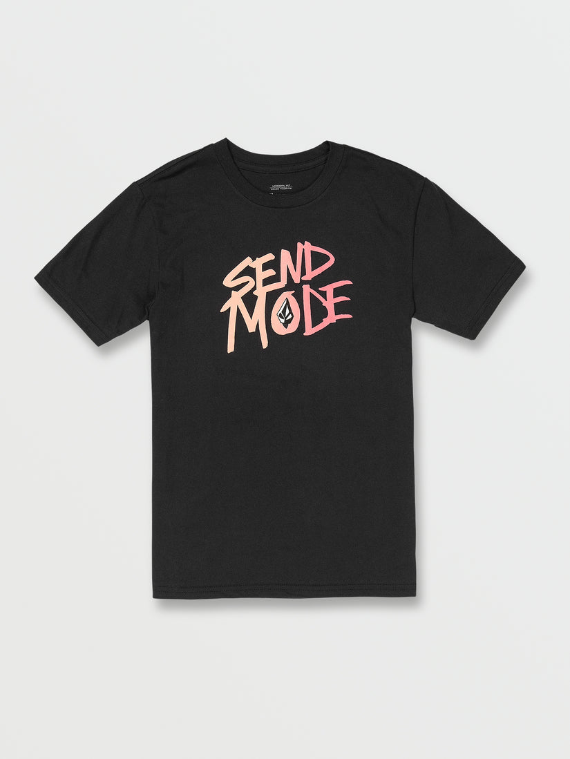 Big Boys Send Mode Tech Short Sleeve Tee - Black (C4332230_BLK) [F]