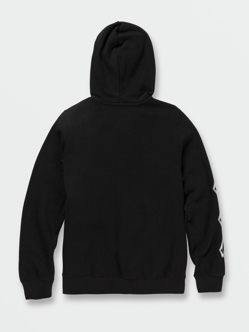 Big Boys Iconic Stone Zip Hoodie - Black (C4832230_BLK) [B]