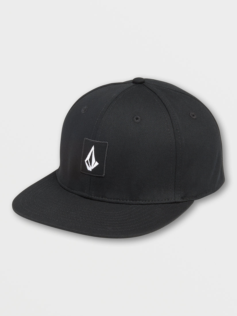 V Square Snapback 2 Hat - Black