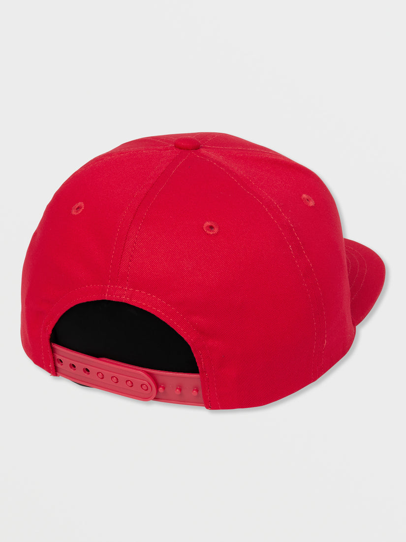 V Square Snapback Hat - Chili Red