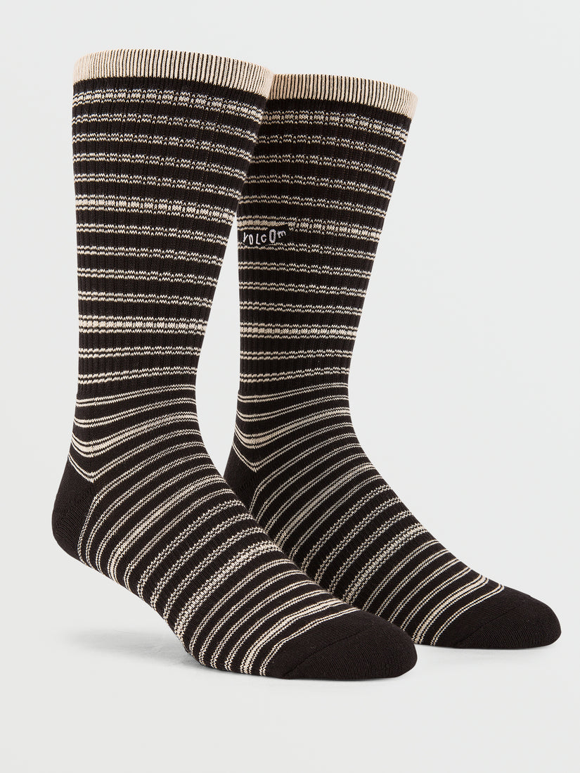 Stripes Socks - Black (D6312305_BLK) [F]