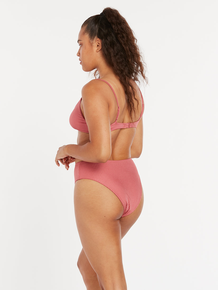 Simply Rib Retro Bikini Bottom - Dusty Rose (O2612200_DRO) [B]