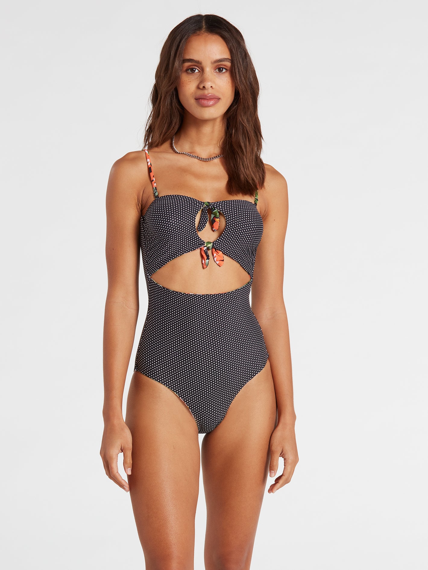 Dot The Island Reversible One-Piece Swim Suit - Black – Volcom US