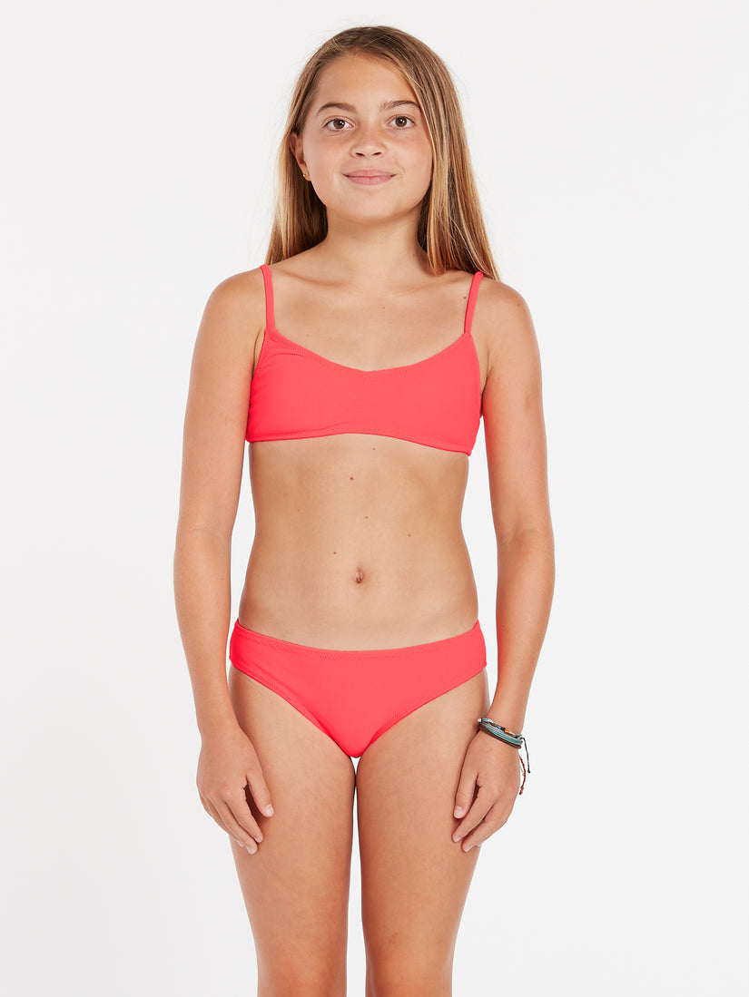 Big Girls Simply Mesh Bikini Set - Electric Coral (Q3122201_ELC) [F]