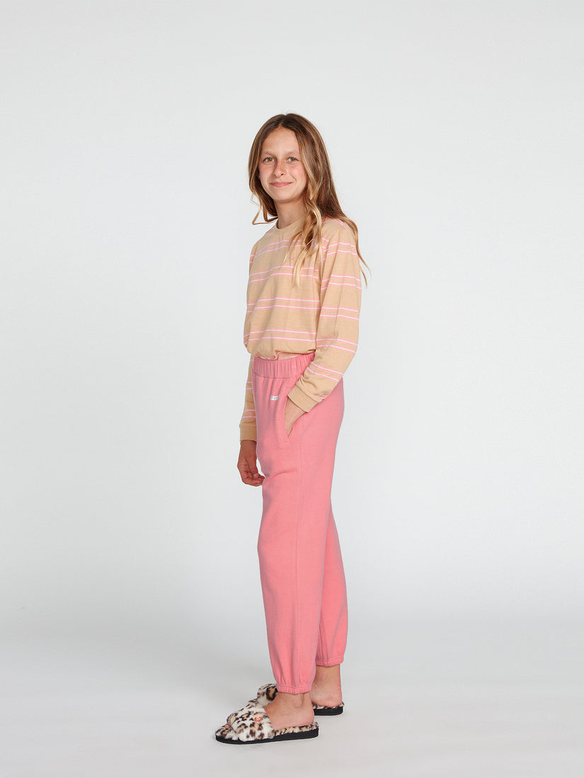 Girls Lived In Lounge Fleece Pants - Coral Haze (R1212102_CRH) [1]