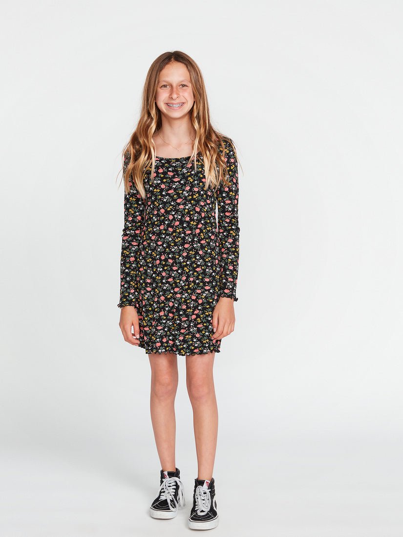 Girls Eazy Focheezy Dress - Black Combo (R1332202_BLC) [F]