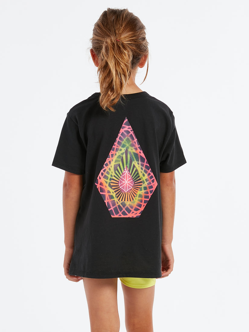 Big Girls Star Shields Tee - Black (R3522202_BLK) [B]