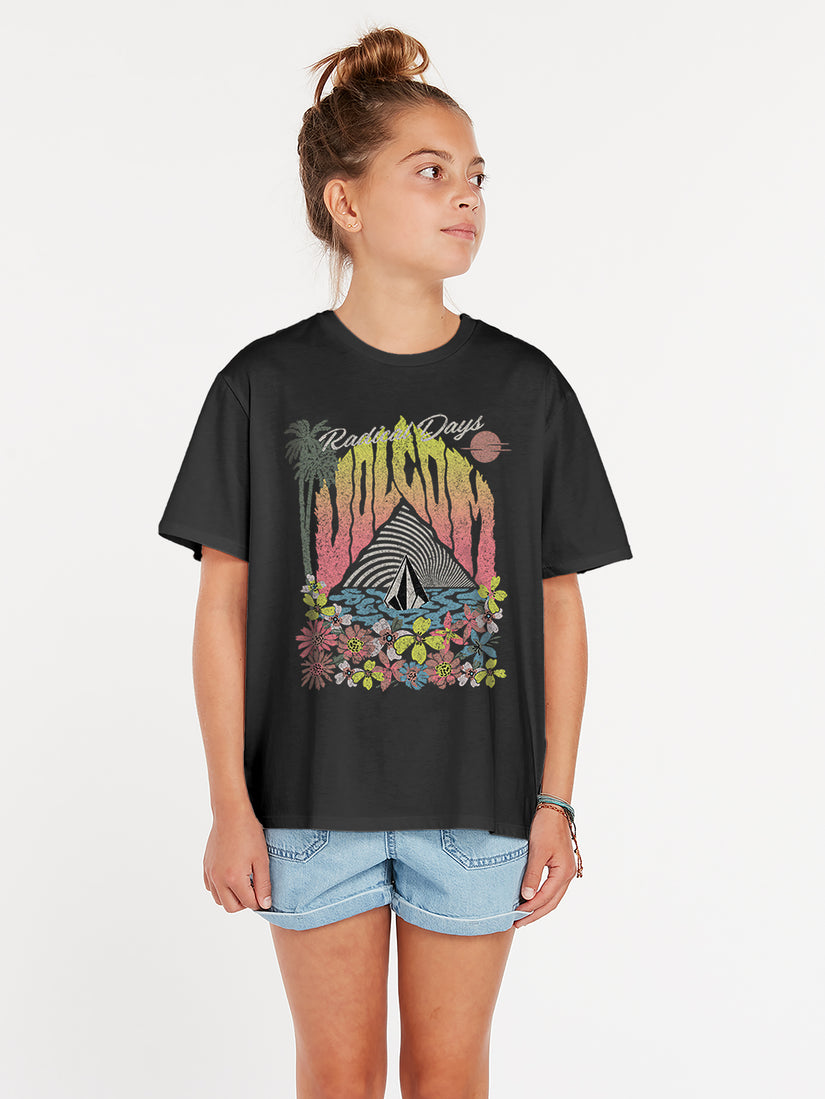 Girls Truly Stoked Boyfriend Tee - Black Combo