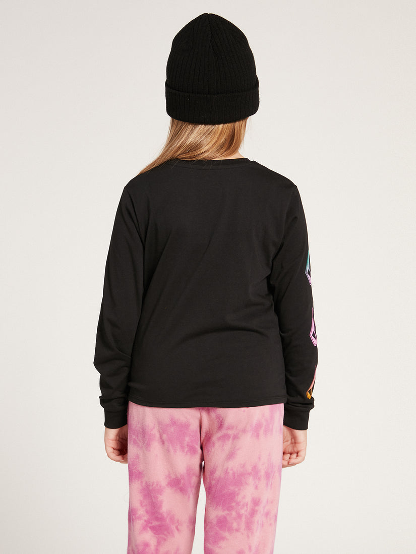 Girls Made From Stoke Long Sleeve Tee - Black (R3632100_BLK) [B]