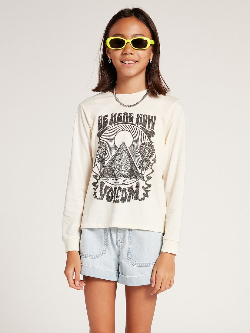 Girls Made From Stoke Long Sleeve Tee- Cloud (R3632100_CLO) [F]