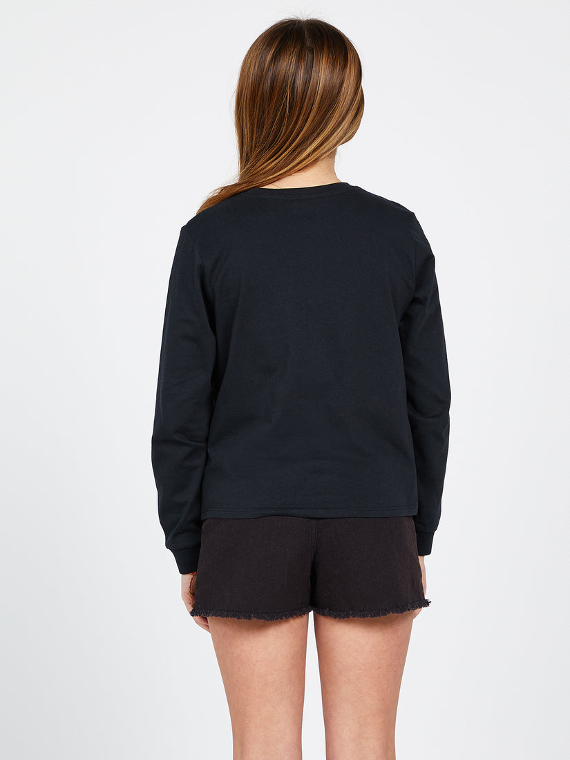 Girls Made From Stoke Long Sleeve Tee - Black (R3642200_BLK) [B]