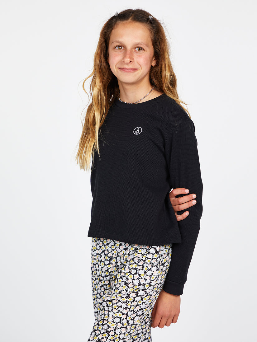 Girls Thermality Long Sleeve Tee - Black (R3642202_BLK) [F]