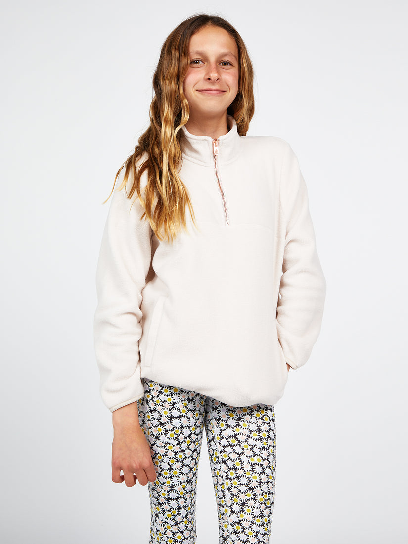 Girls Pheelin It Mock Neck Hoodie - Ash (R4132200_AGR) [1]