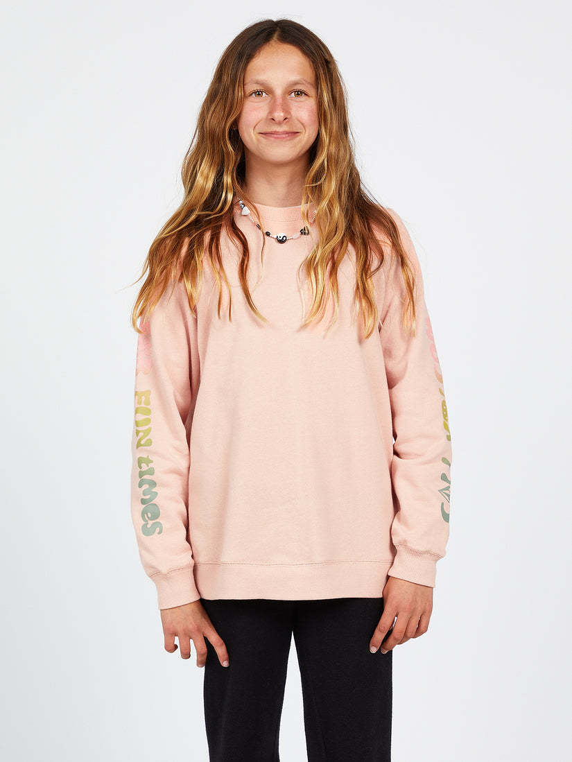 Girls Truly Stokin Boyfriend Sweatshirt - Hazey Pink (R4622200_HZP) [F]