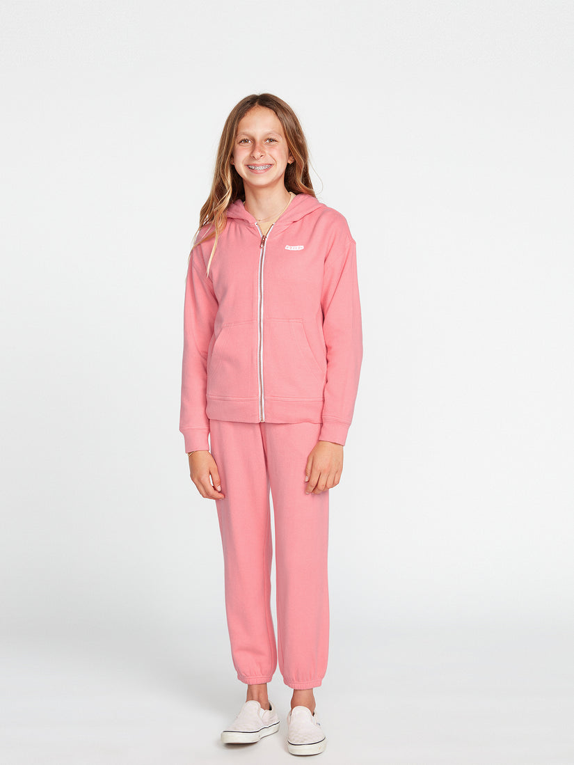 Girls Lived In Lounge Zip Fleece - Coral Haze (R4812102_CRH) [2]