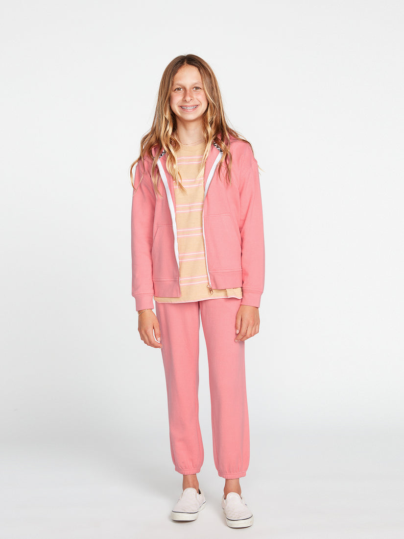 Girls Lived In Lounge Zip Fleece - Coral Haze (R4812102_CRH) [3]