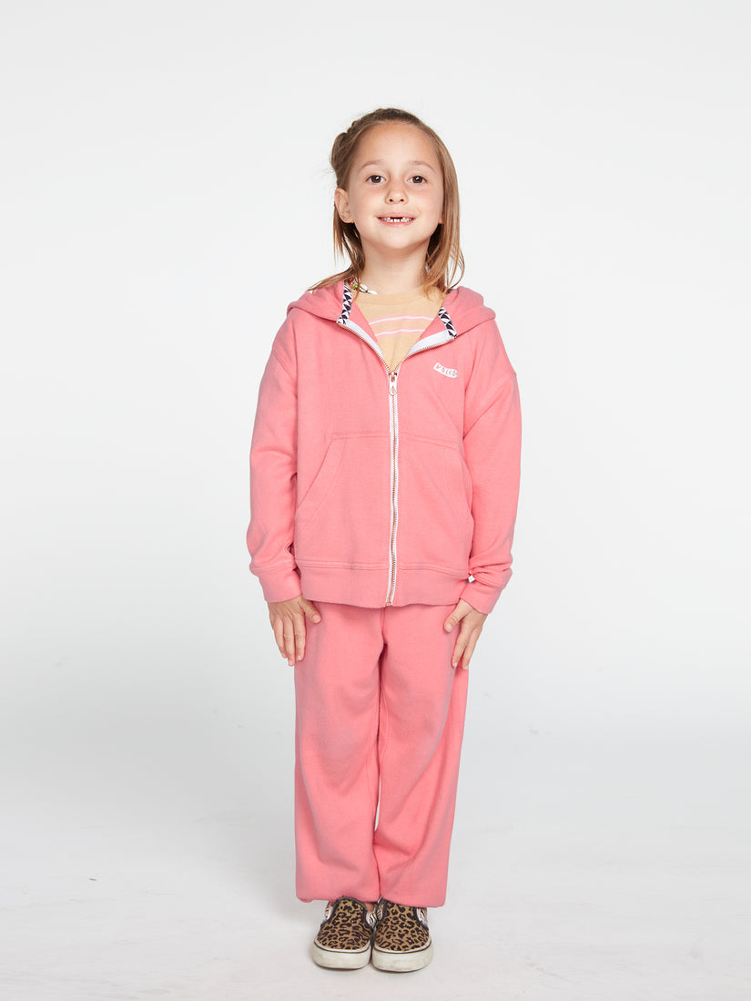 Girls Lived In Lounge Zip Fleece - Coral Haze (R4812102_CRH) [F]