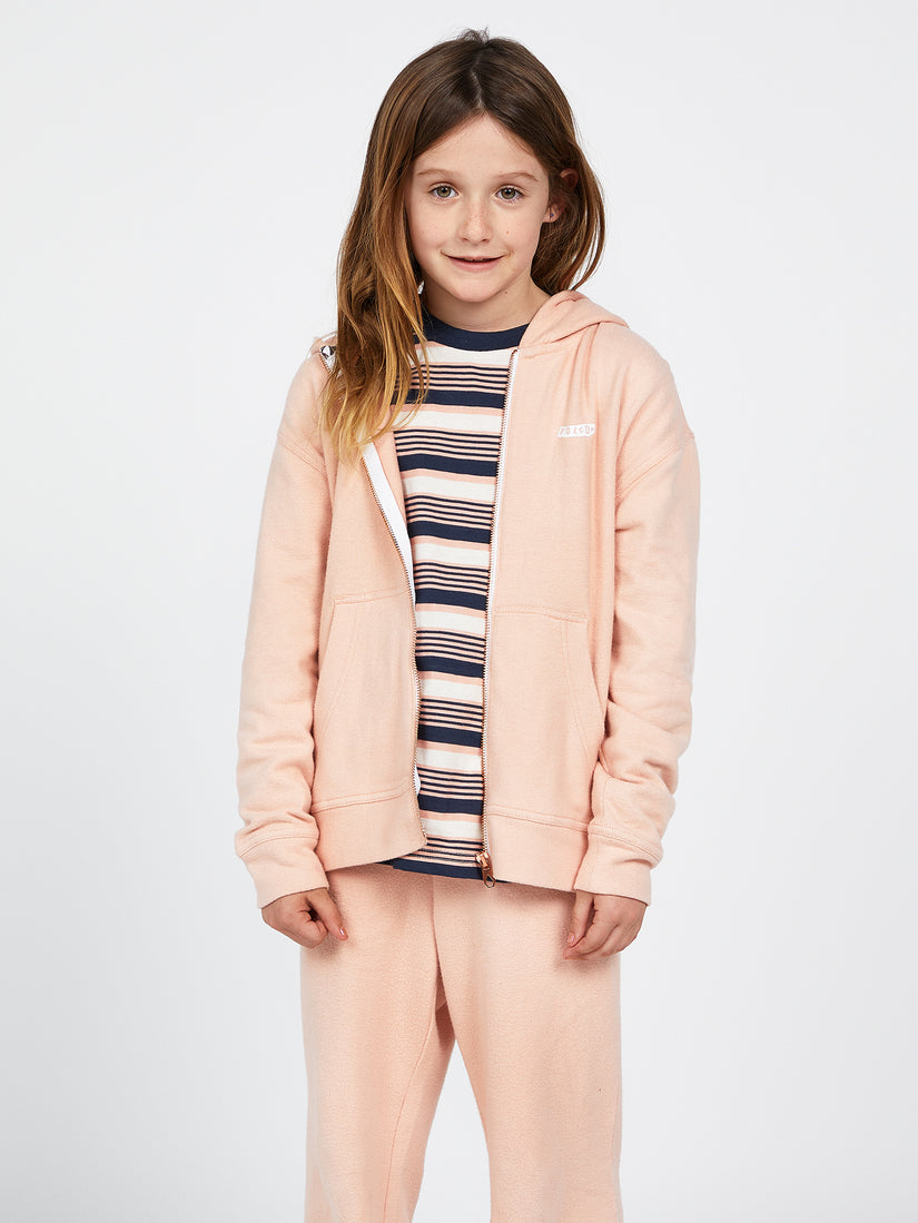 Girls Lived In Lounge Zip Up Hoodie - Hazey Pink (R4812102_HZP) [F]