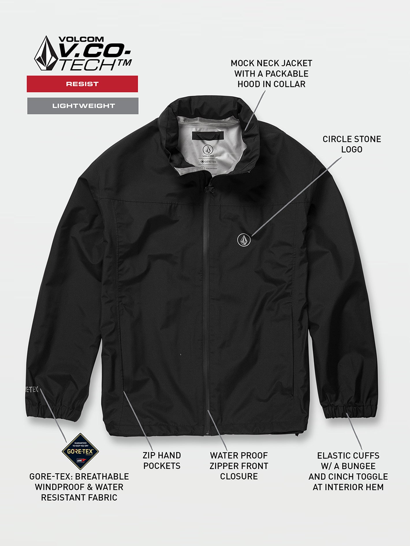 Stone Shell Gore-Tex Jacket - Black – Volcom US