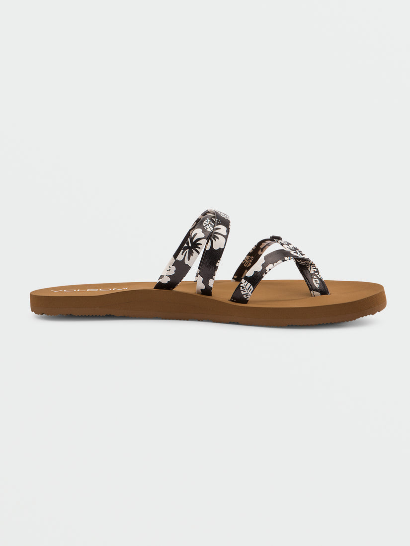 Girls Easy Breezy Sandals - Black White