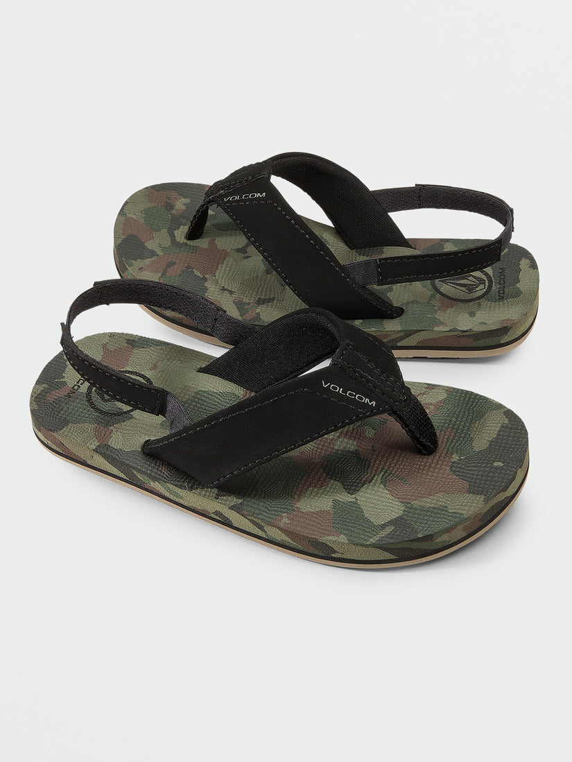 Victor Little Youth Sandals - Dark Camo