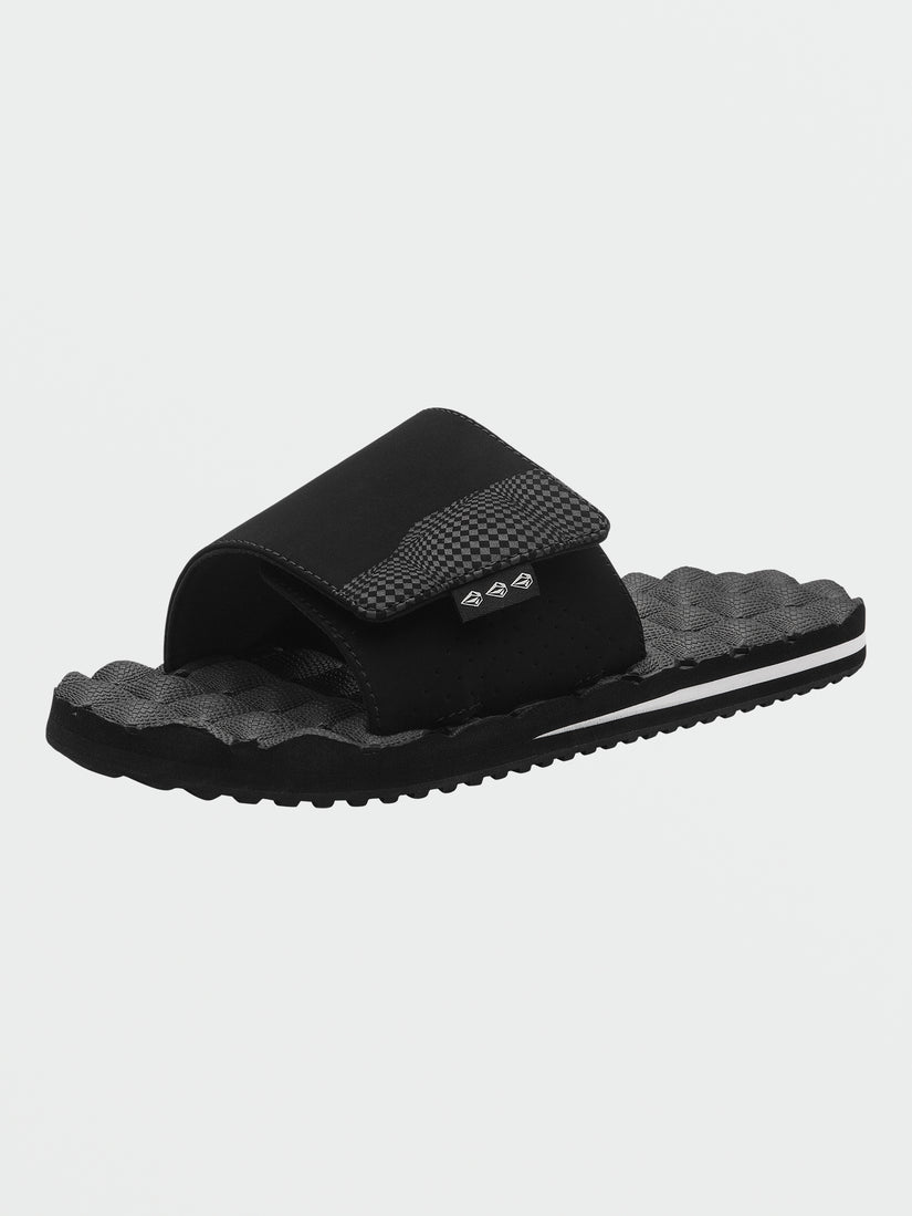 Recliner Slide Sandals - Black White (V0812357_BWH) [4]