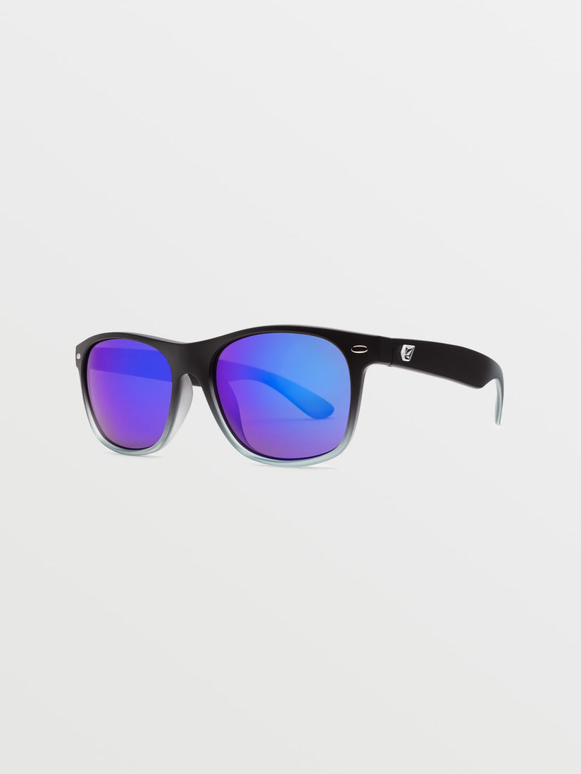 Fourty6 Sunglasses - Matte Black Clear Fade/Gray Blue Mirror (VE03103014_0000) [B]