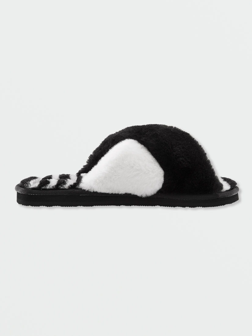 Lived in Lounge Slippers - Black White