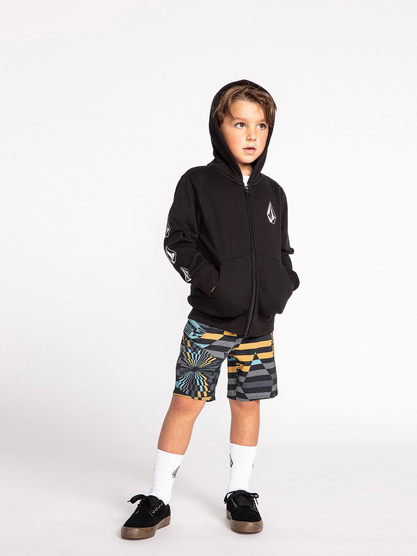 Little Boys Stone Stripe Mod-Tech Trunks - Pale Aqua (Y0812232_PAQ) [0091]