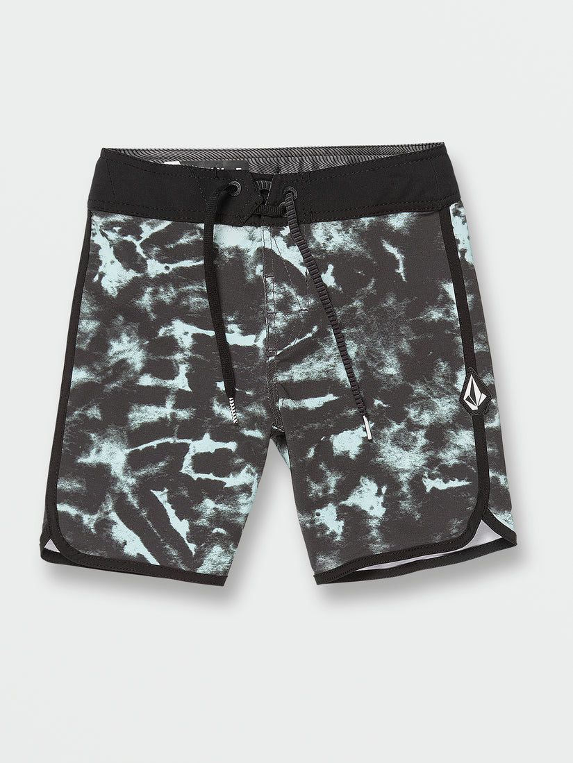 Little Boys Psych Scallop Mod-Tech Trunks - Rinsed Black (Y0842203_RIB) [F]