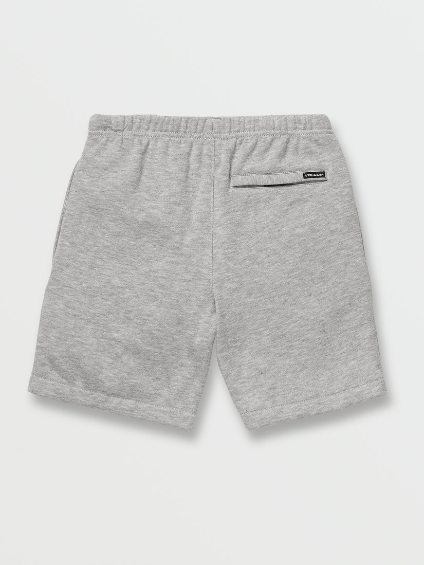 Little Boys Iconic Stone Fleece Shorts - Heather Grey (Y1032202_HGR) [B]