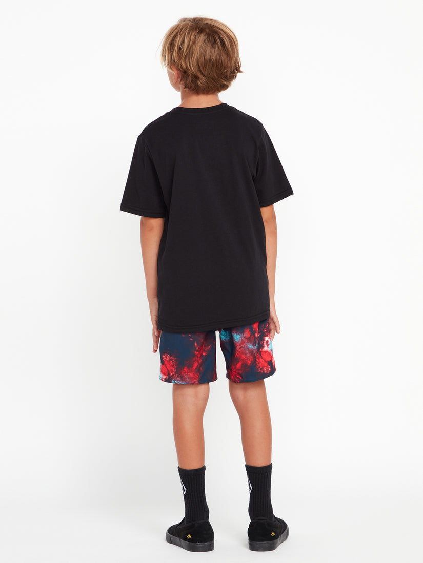 Little Boys Wave Wild Short Sleeve Tee - Black