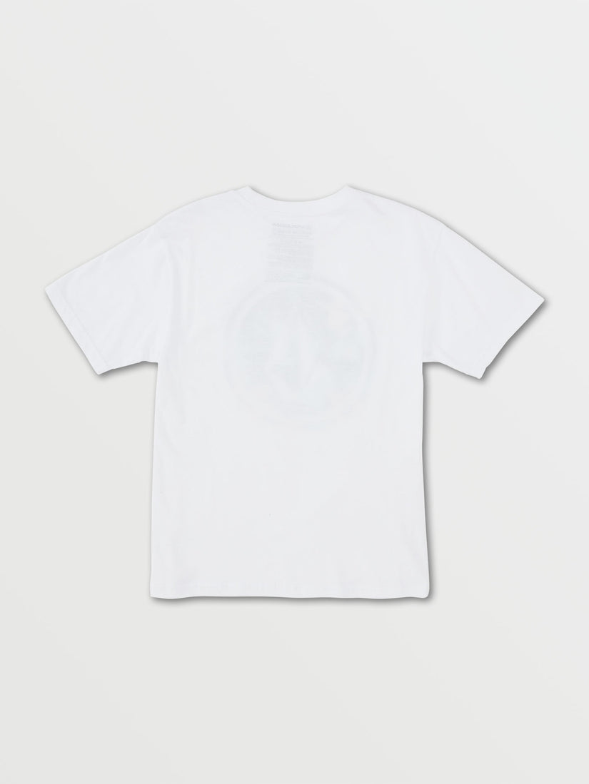 Little Boys Circle Stone Fill Short Sleeve Tee - White Combo