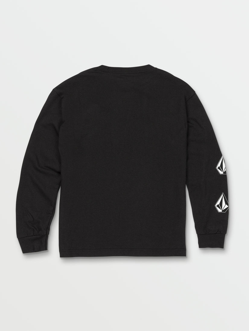 Little Boys Iconic Stone Long Sleeve Tee - Black (Y3612309_BLK) [B]