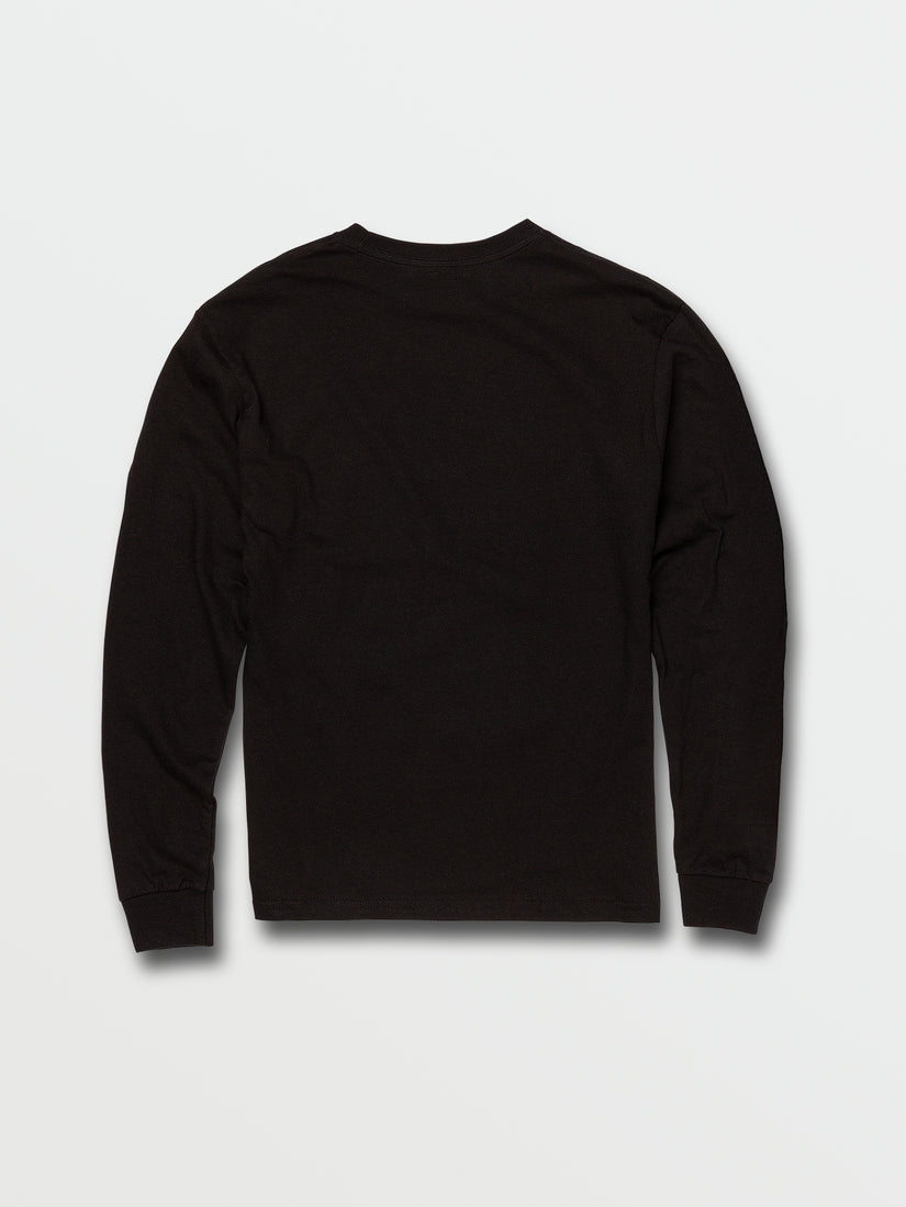 Little Boys Iconic Stone Long Sleeve Tee - Black (Y3632100_BLK) [B]