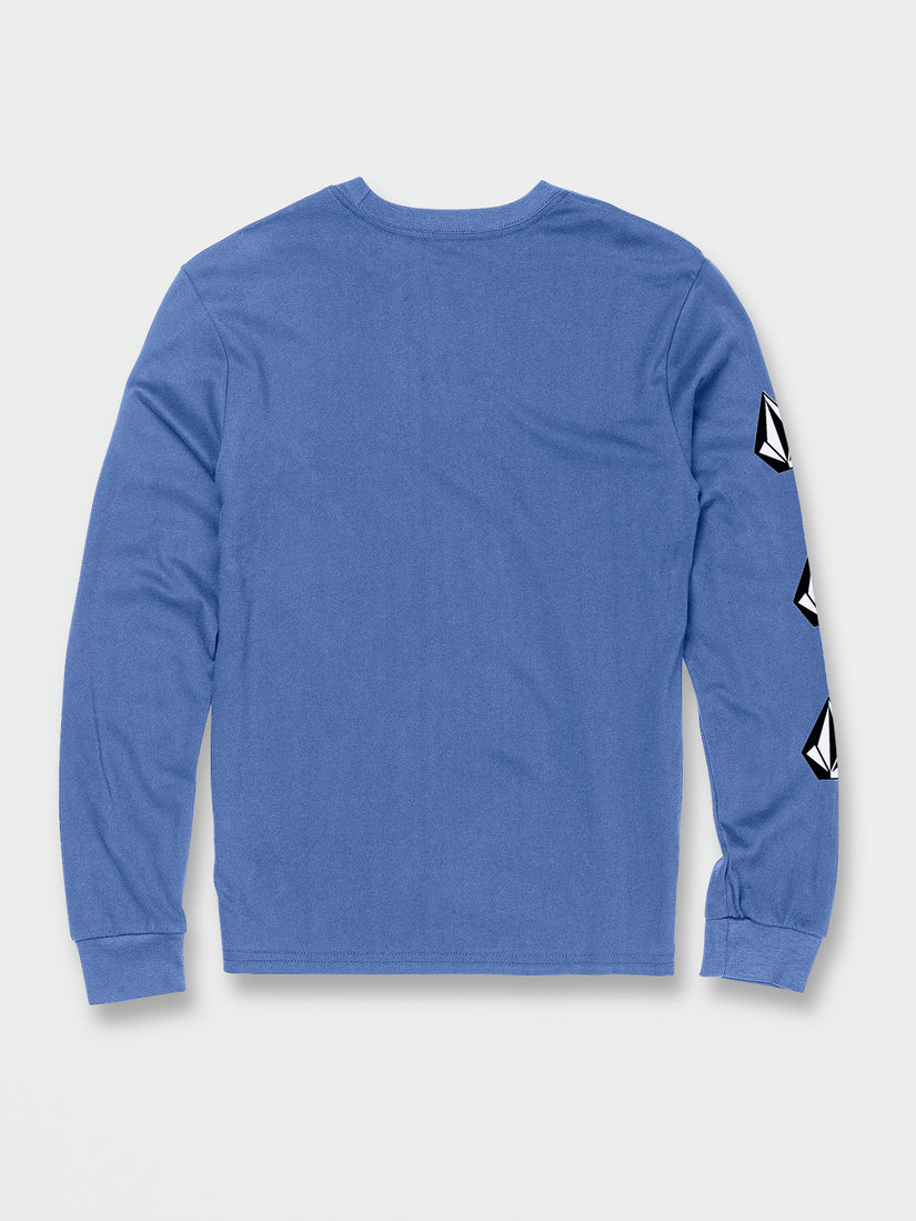 Little Boys Iconic Stone Long Sleeve Tee - Marina Blue (Y3632200_MRB) [B]