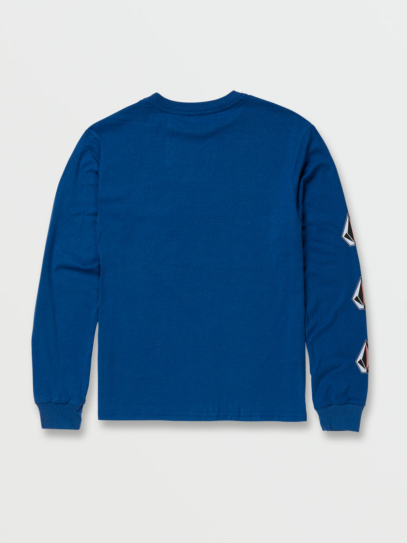 Little Boys Iconic Stone Long Sleeve Tee - Royal (Y3632200_ROY) [B]