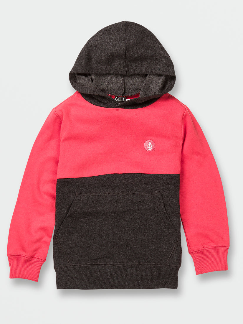 Little Boys Contrast Pullover Fleece Hoodie - Cayenne