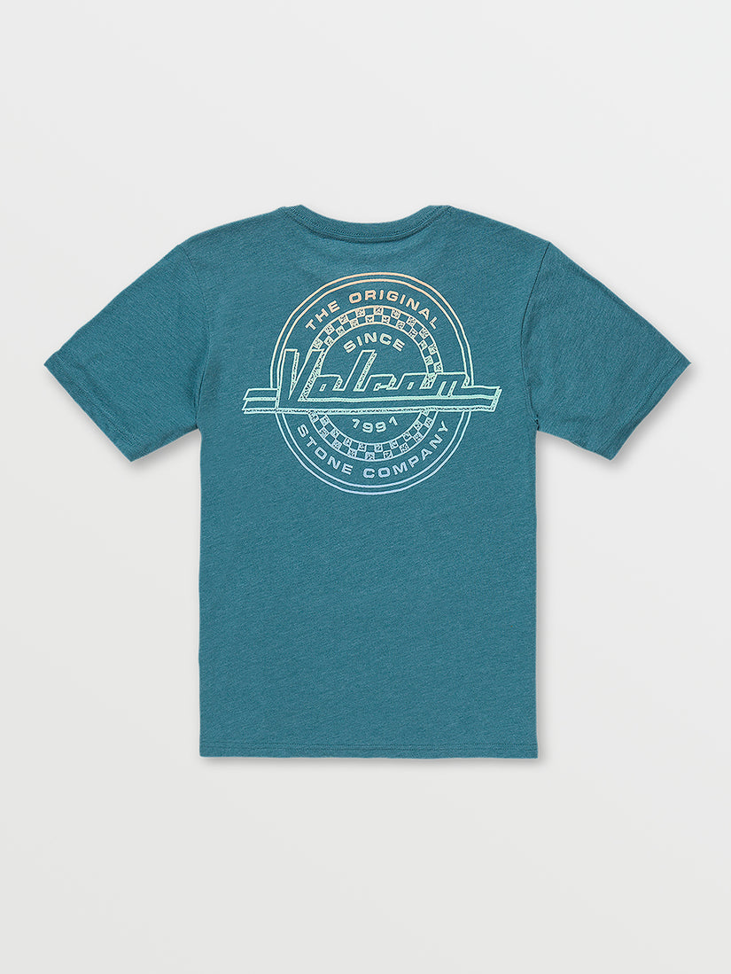 Little Boys Initial Short Sleeve Tee - Carribean Heather