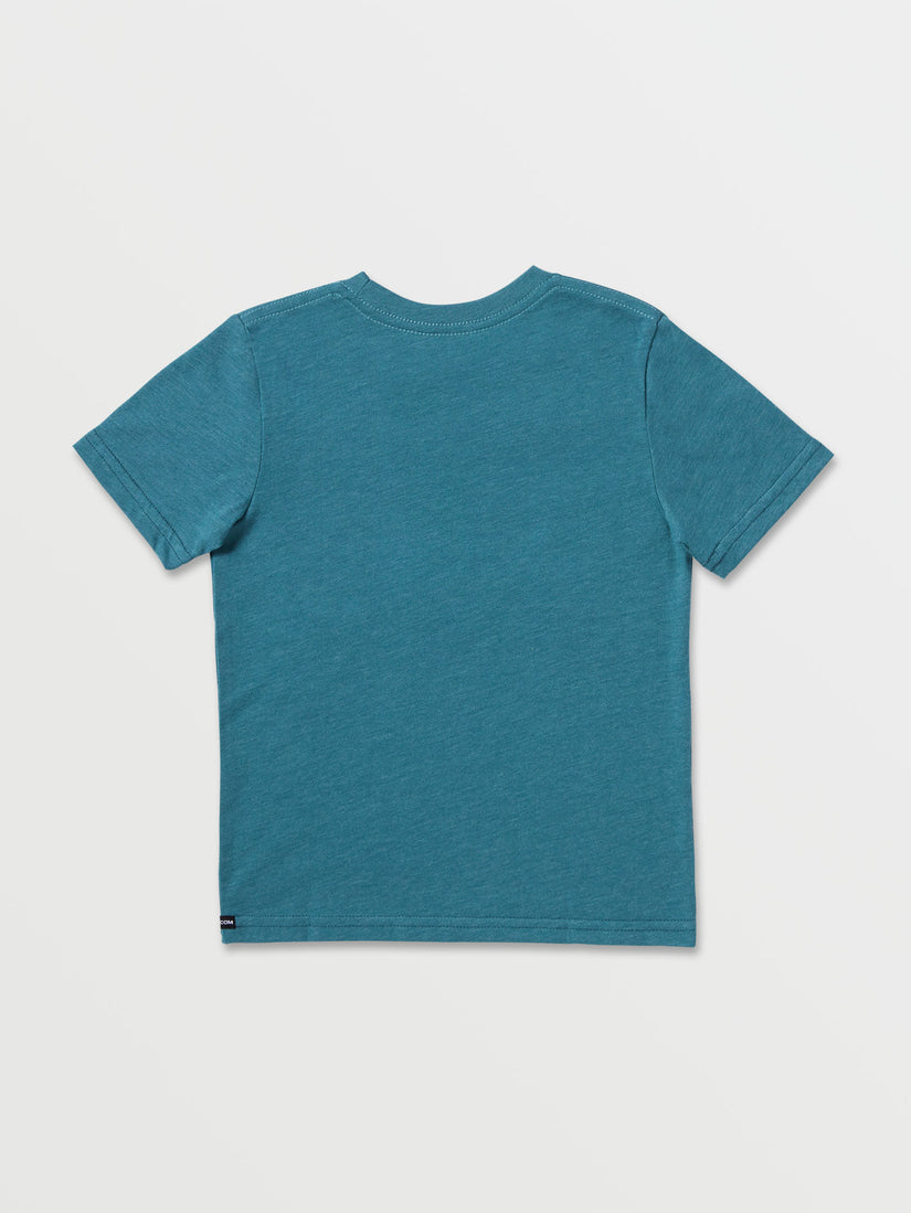 Little Boys Volcom Says Short Sleeve Tee - Mosaic Blue Heather