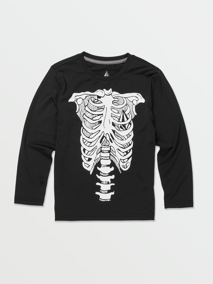 Little Boys Skeleton Long Sleeve UPF 50 Rashguard - Black (Y9322230_BLK) [F]