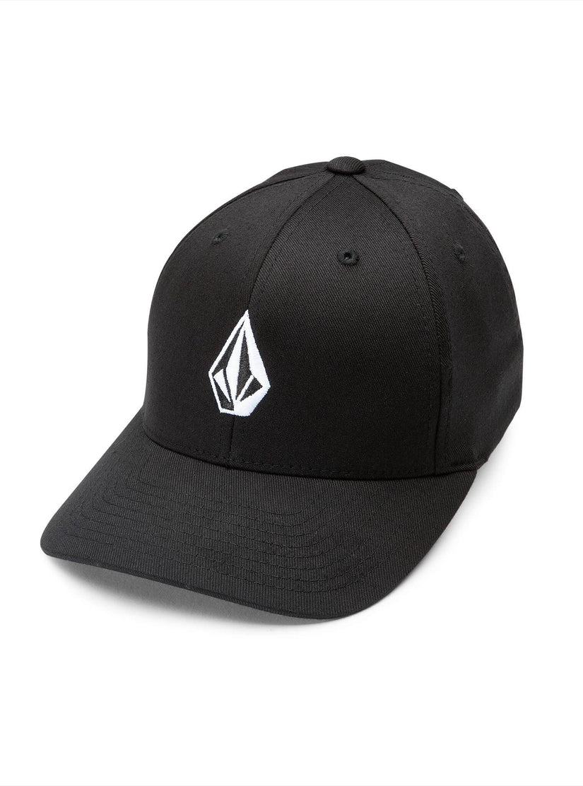 Little Boys Full Stone Xfit Hat In Black, Front View